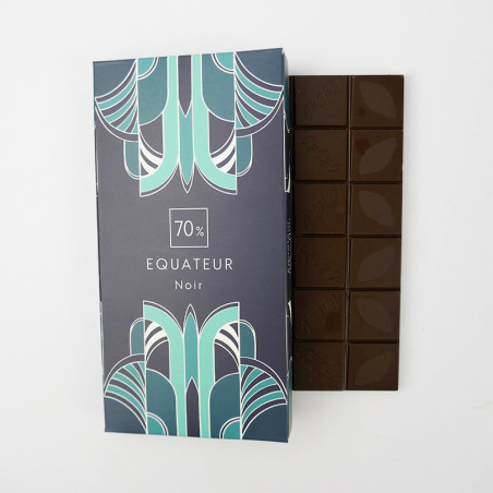 Tablette Equateur Noir 70% - Artisan Chocolatier de Nantes Depuis 1948