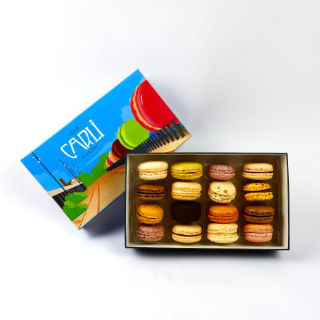 Coffret 16 macarons - Chocolaterie Pâtisserie Maison Carli 1948