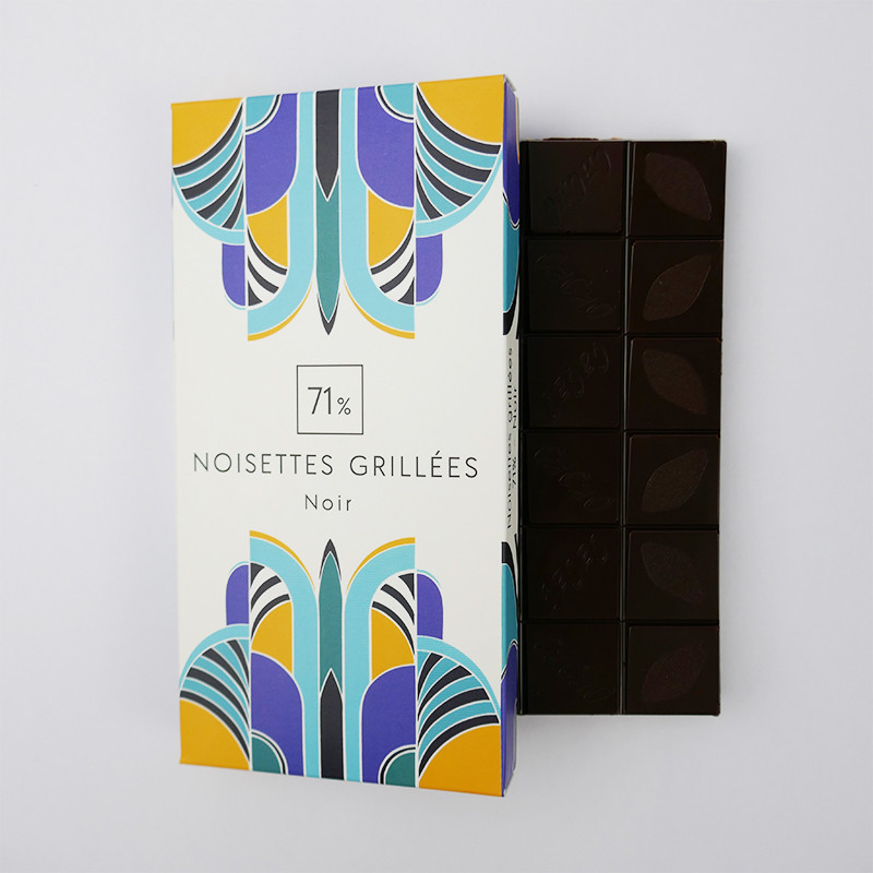Tablette Noisettes Grillées chocolat Noir 71%