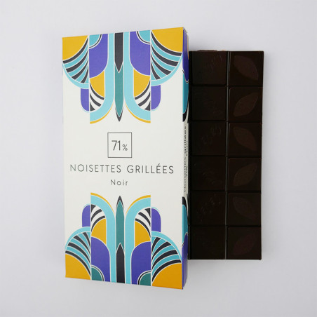 Tablette Noisettes Grillées chocolat Noir 71%