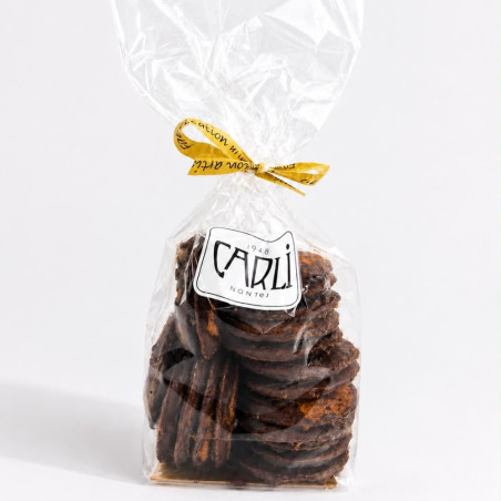 Galettes fines enrobées de chocolat noir