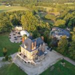 Le domaine du Petit Plessis vue du ciel pour votre soirée d'entreprise