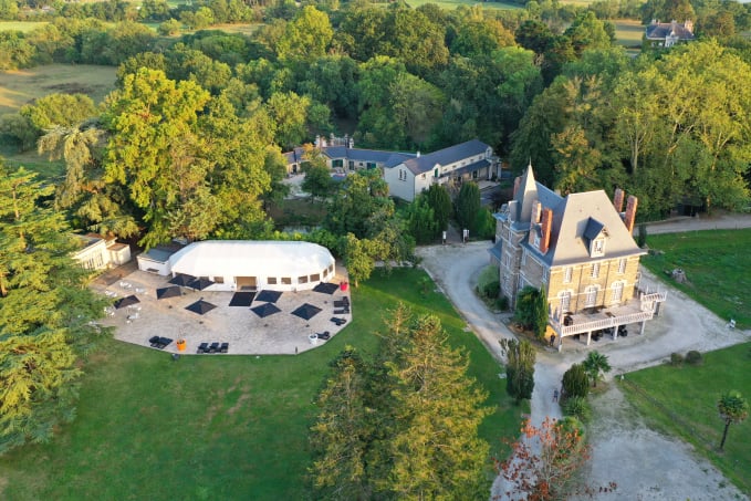 Le domaine du Petit Plessis vue du ciel
